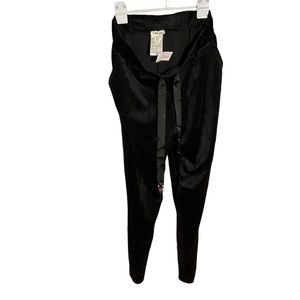 Tribal Velour Pants skinny Black